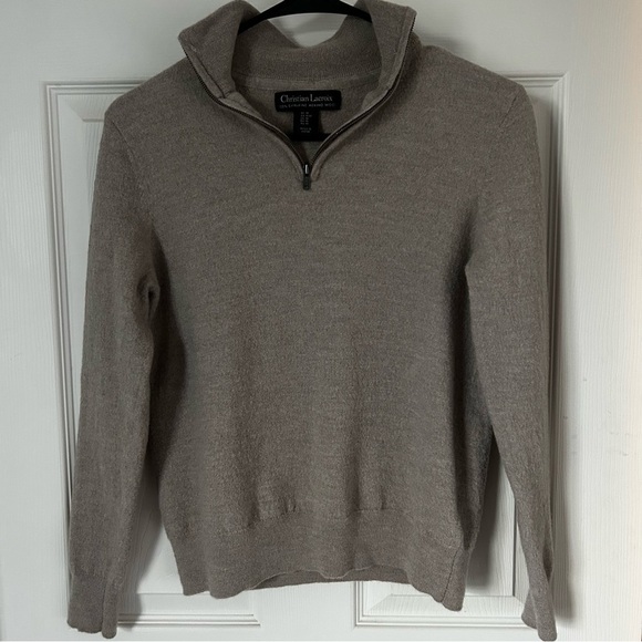 Dark Academia, Academia 100% Merino Wool Tan Sweater - Picture 1 of 5